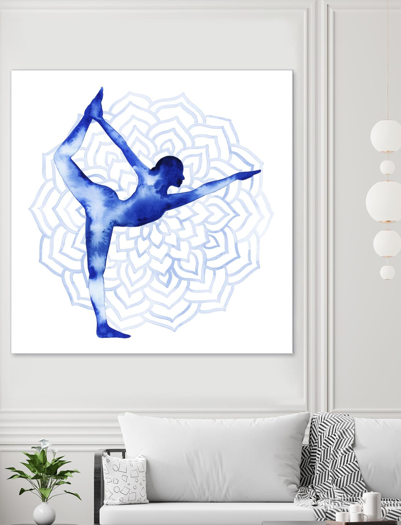 Yoga Flow I by Grace Popp on GIANT ART - blue leisure
