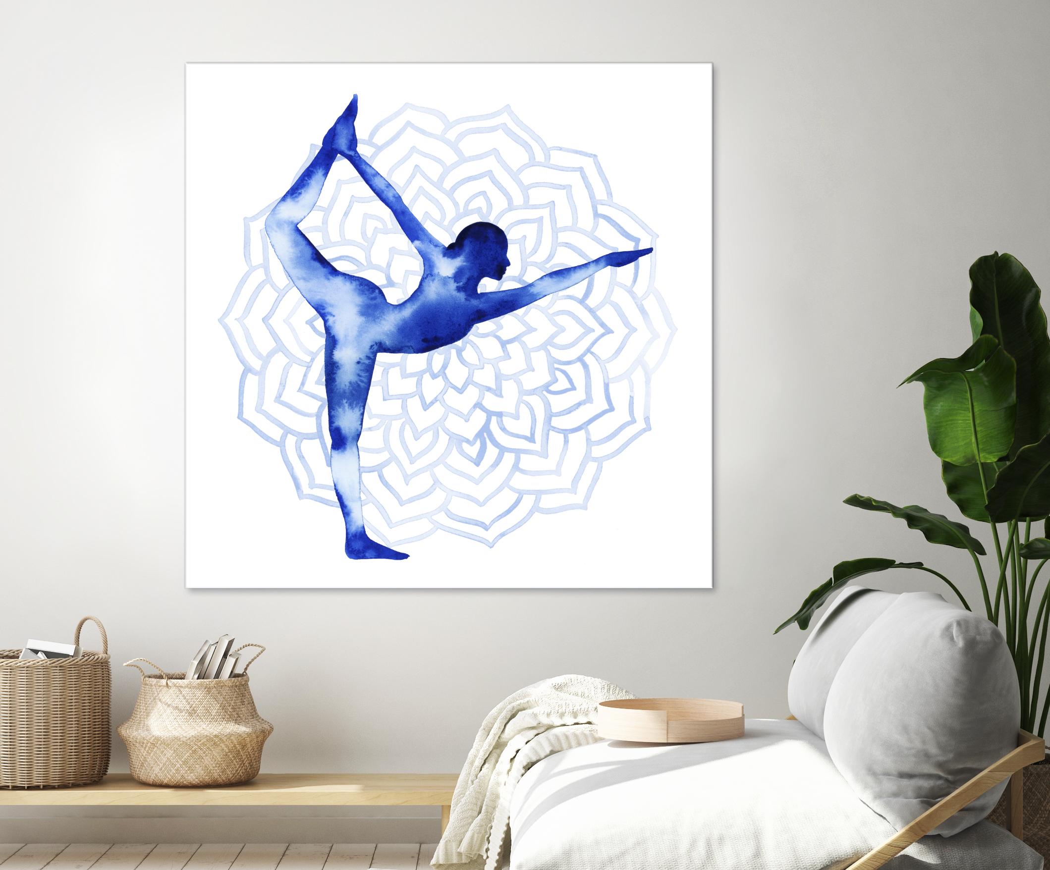 Yoga Flow I by Grace Popp on GIANT ART - blue leisure