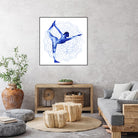 Yoga Flow I by Grace Popp on GIANT ART - blue leisure