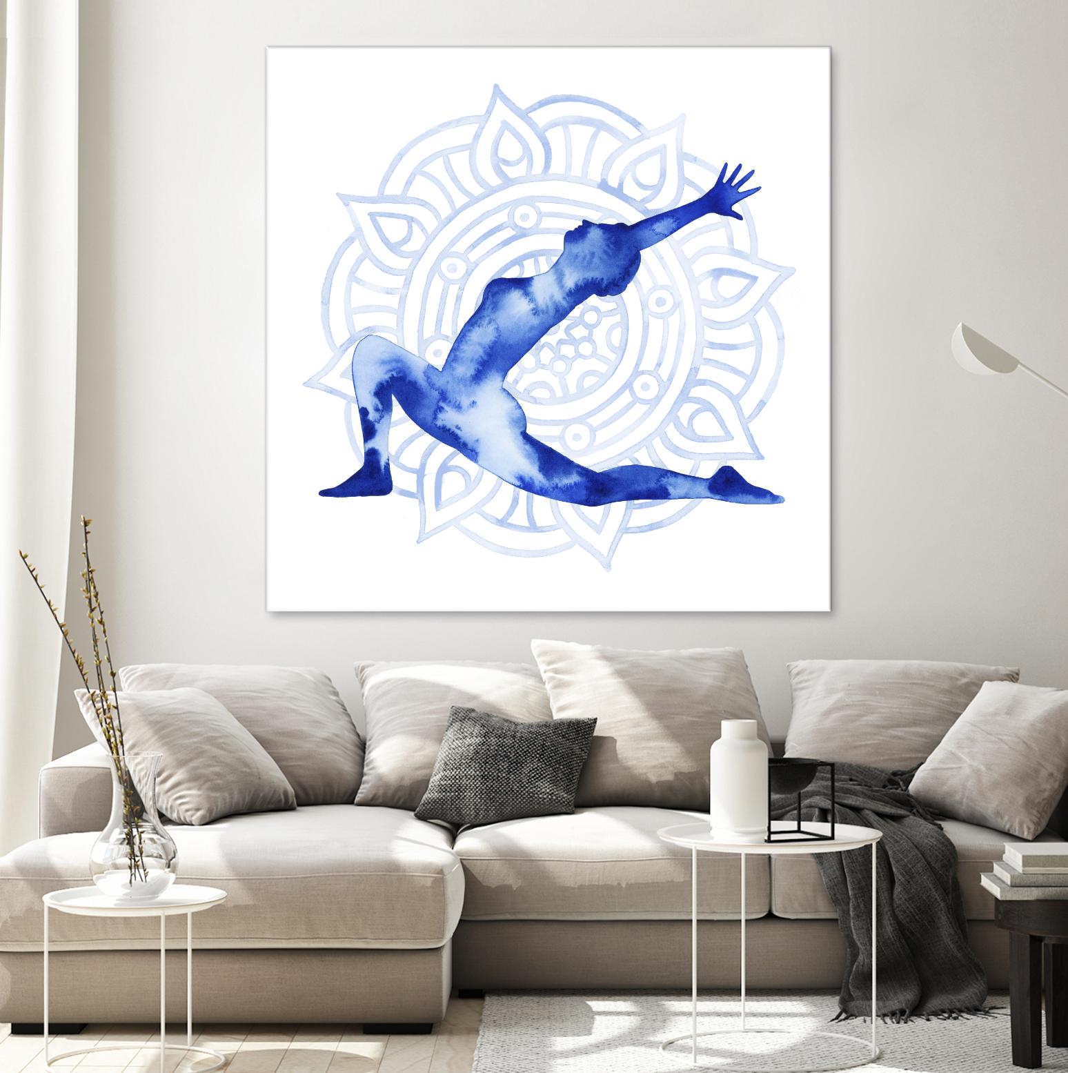 Yoga Flow II by Grace Popp on GIANT ART - blue leisure