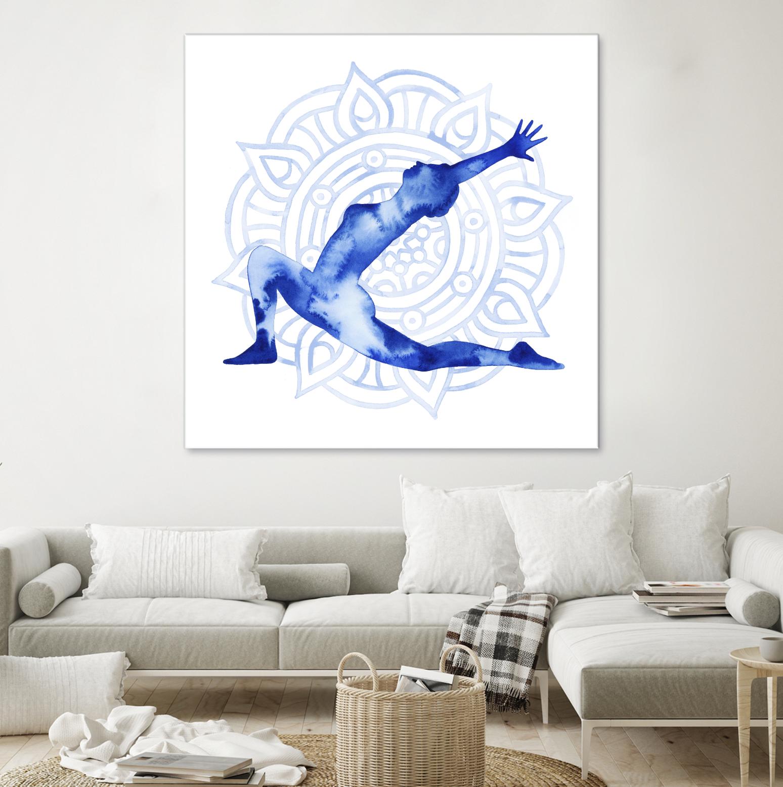 Yoga Flow II by Grace Popp on GIANT ART - blue leisure