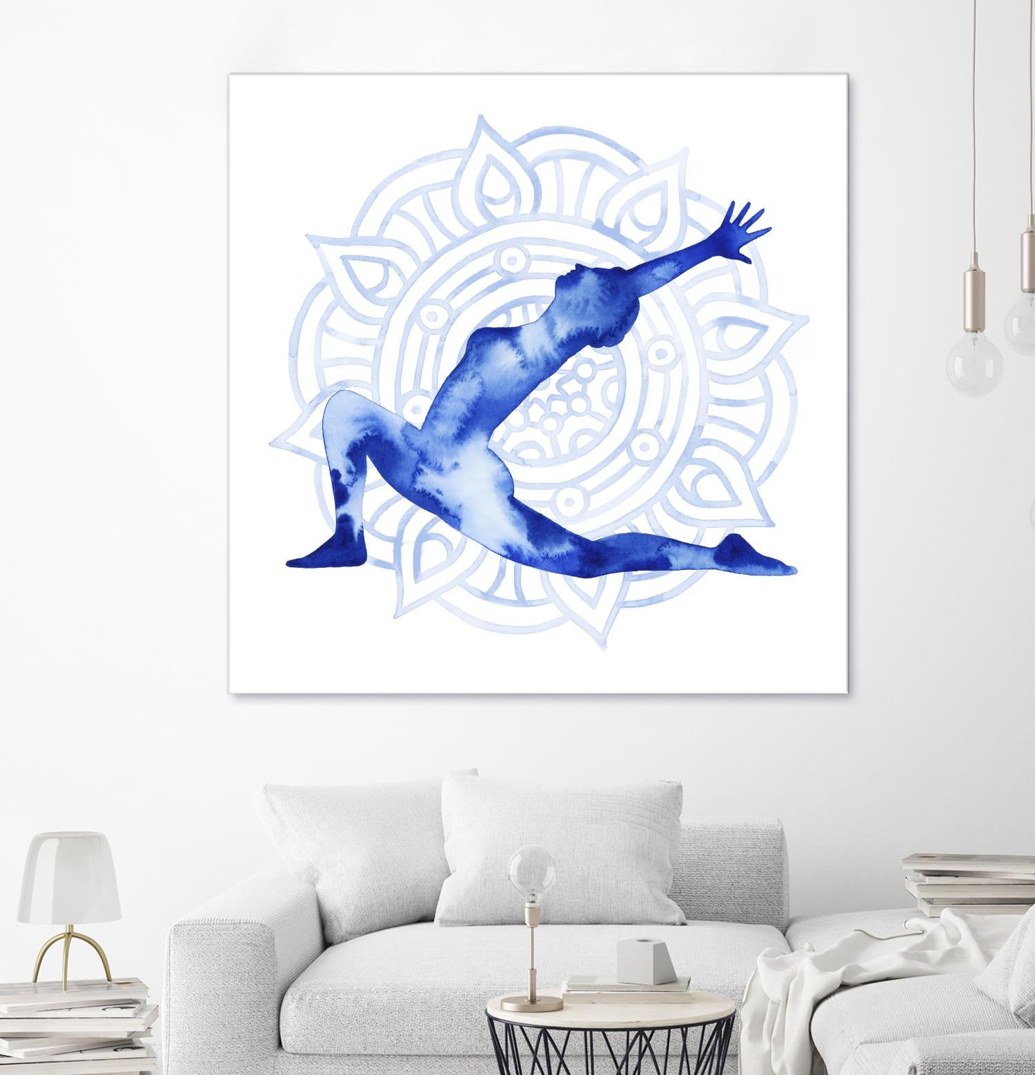 Yoga Flow II by Grace Popp on GIANT ART - blue leisure