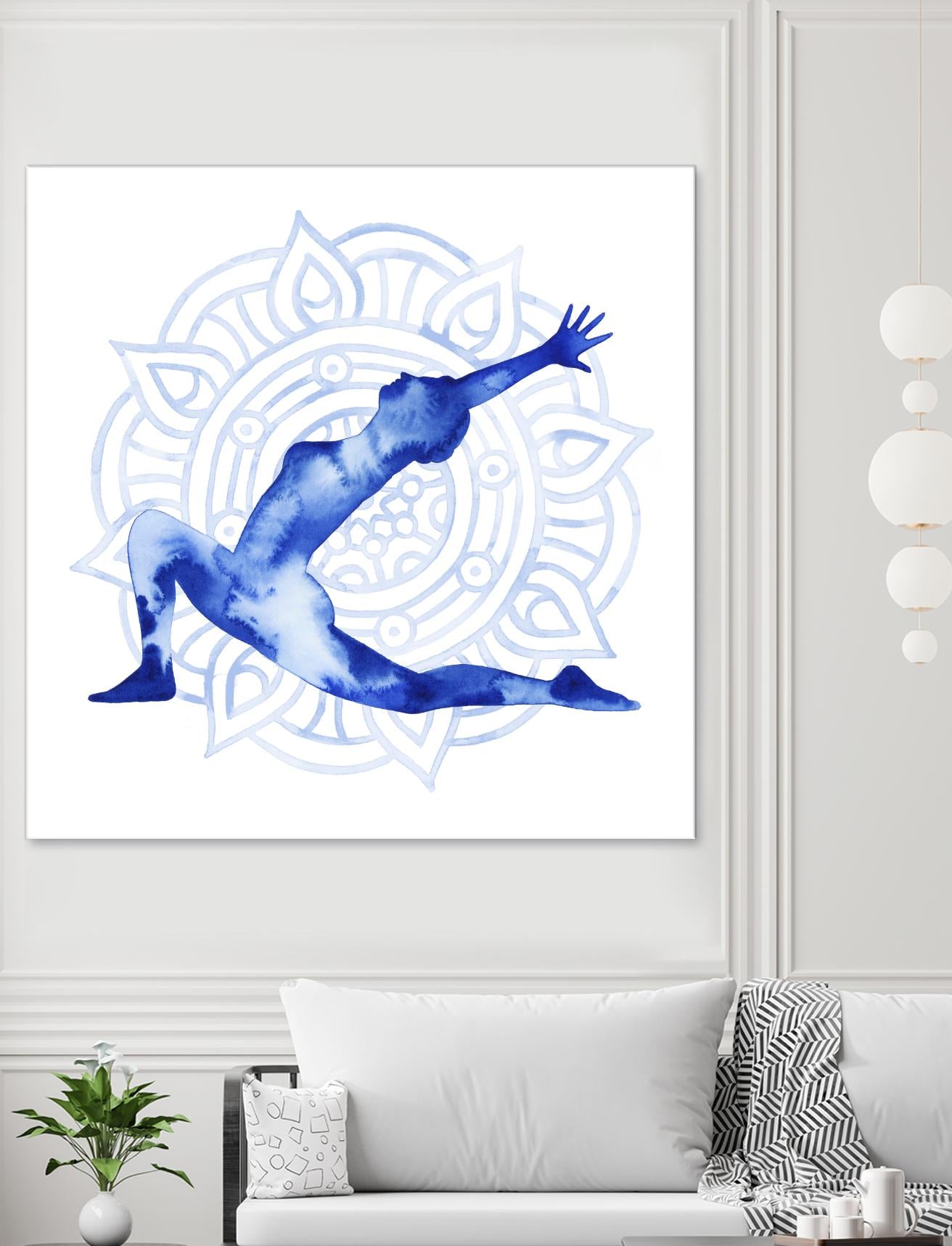 Yoga Flow II by Grace Popp on GIANT ART - blue leisure