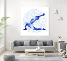 Yoga Flow II by Grace Popp on GIANT ART - blue leisure