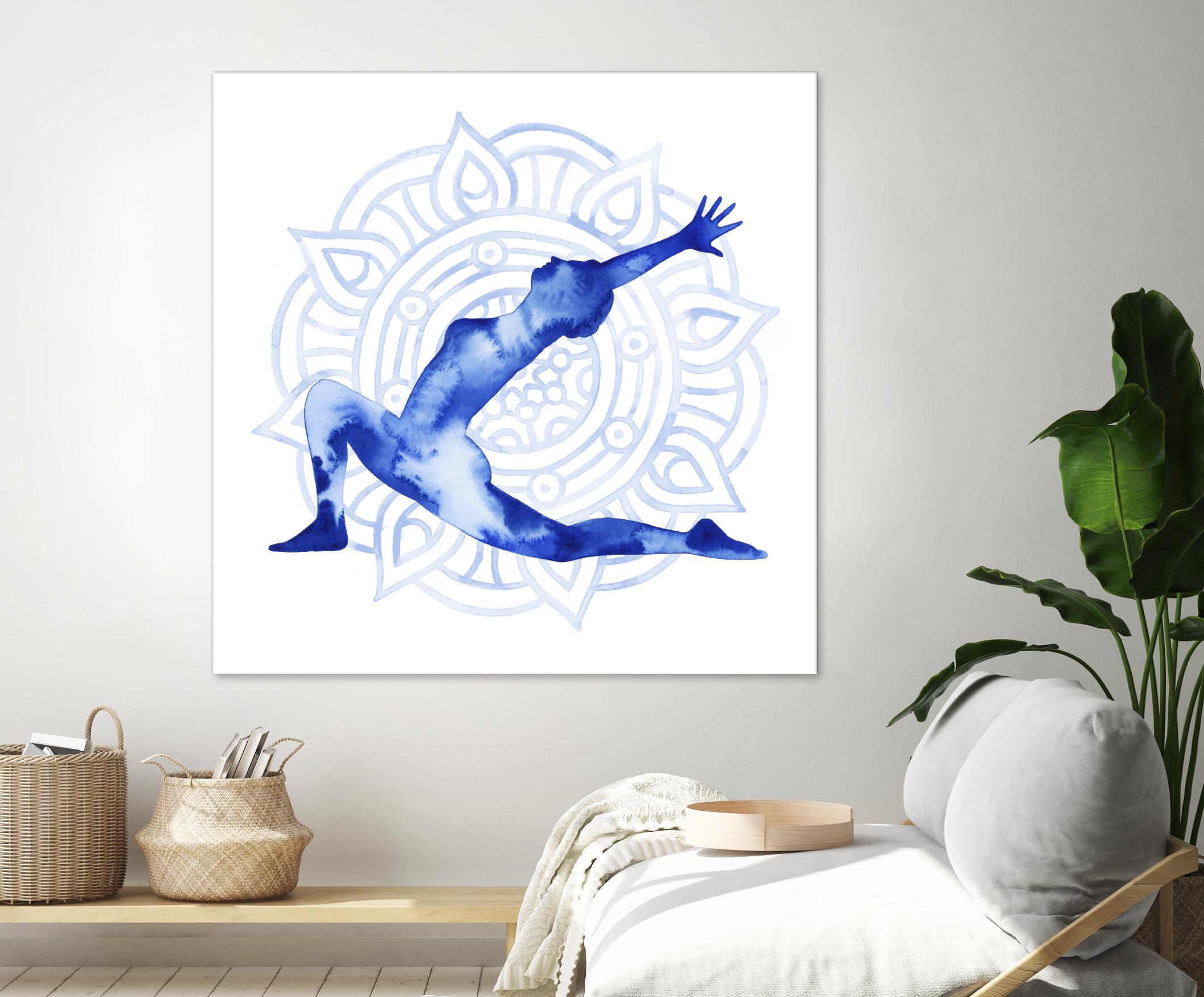 Yoga Flow II by Grace Popp on GIANT ART - blue leisure