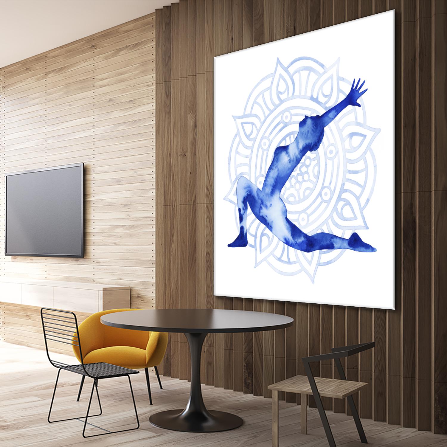 Yoga Flow II by Grace Popp on GIANT ART - blue leisure