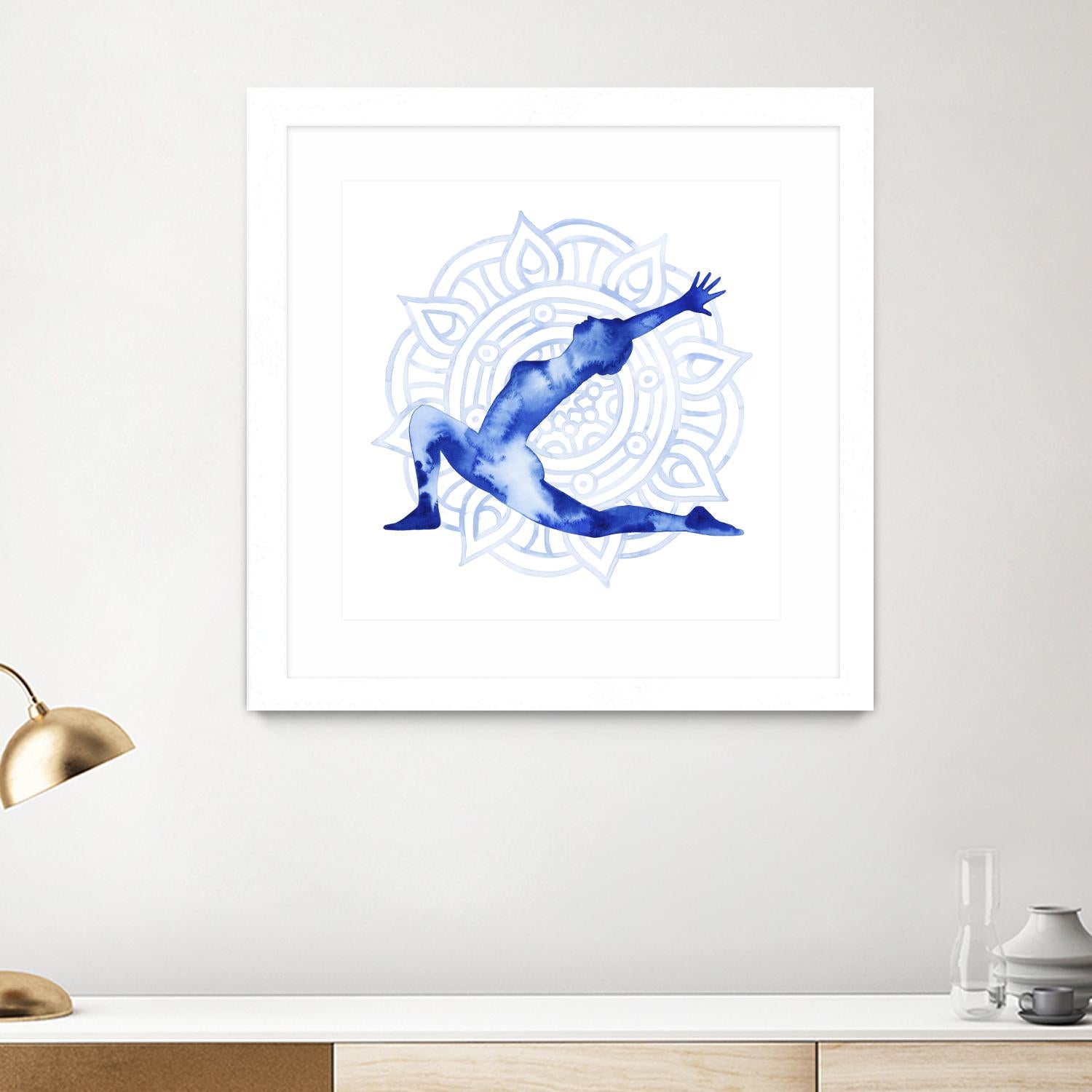 Yoga Flow II by Grace Popp on GIANT ART - blue leisure