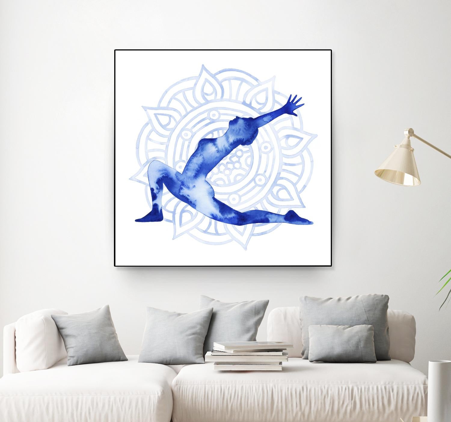 Yoga Flow II by Grace Popp on GIANT ART - blue leisure
