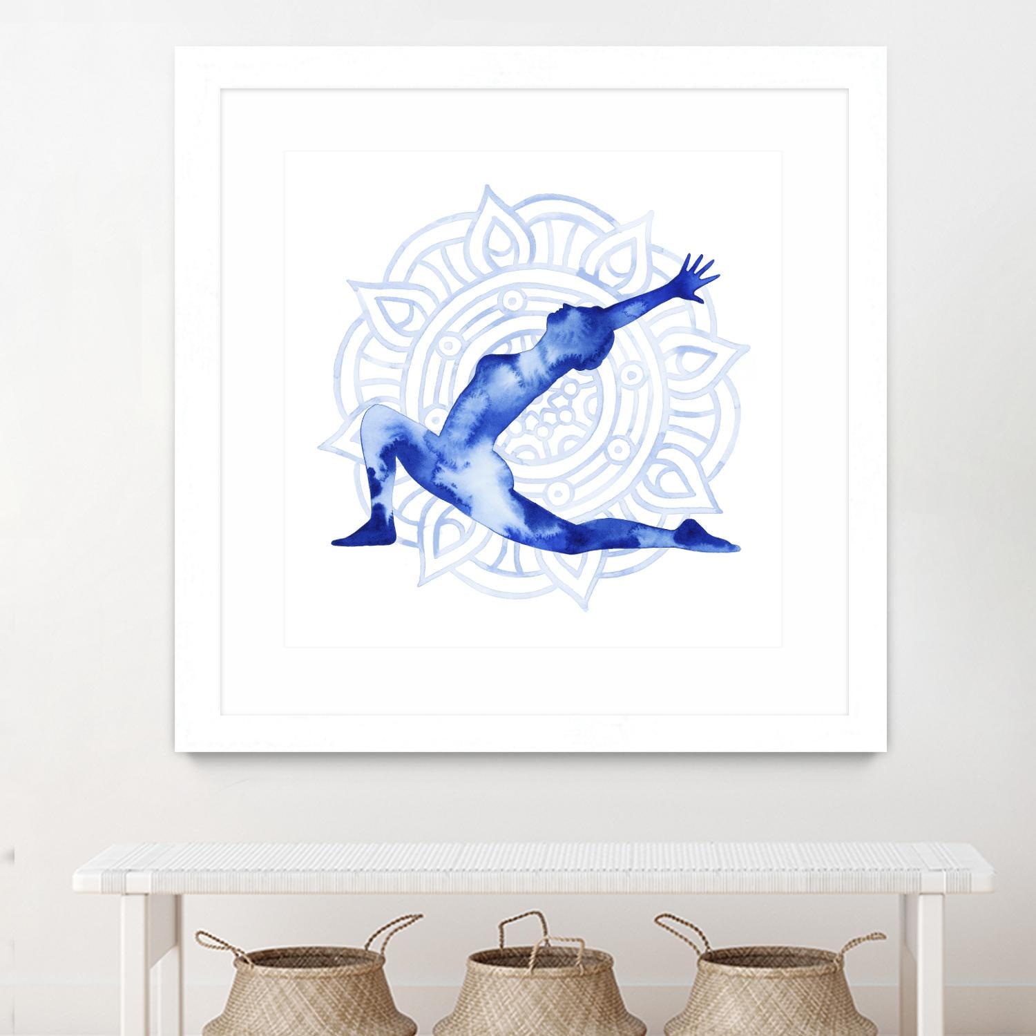 Yoga Flow II by Grace Popp on GIANT ART - blue leisure
