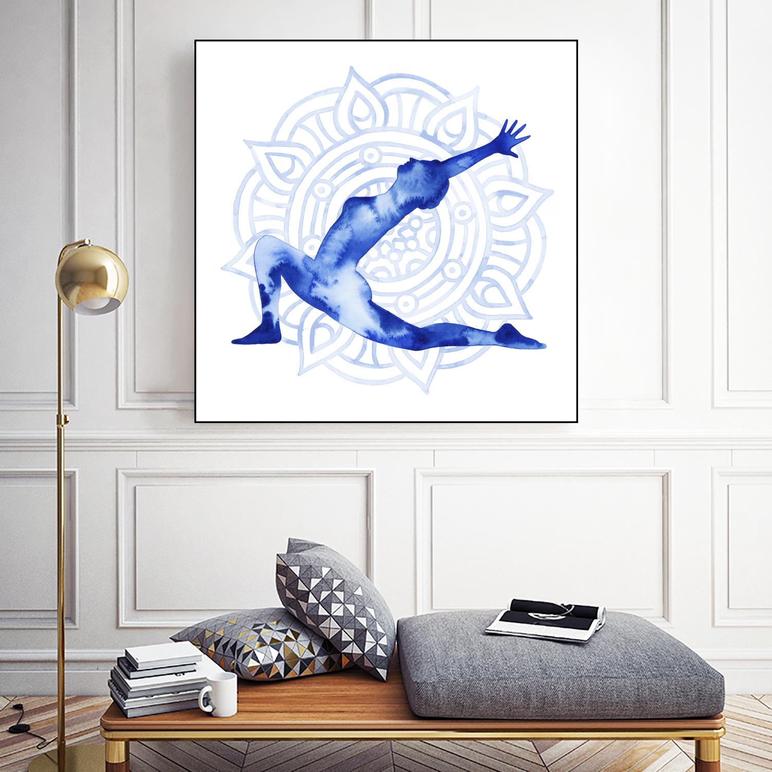 Yoga Flow II by Grace Popp on GIANT ART - blue leisure