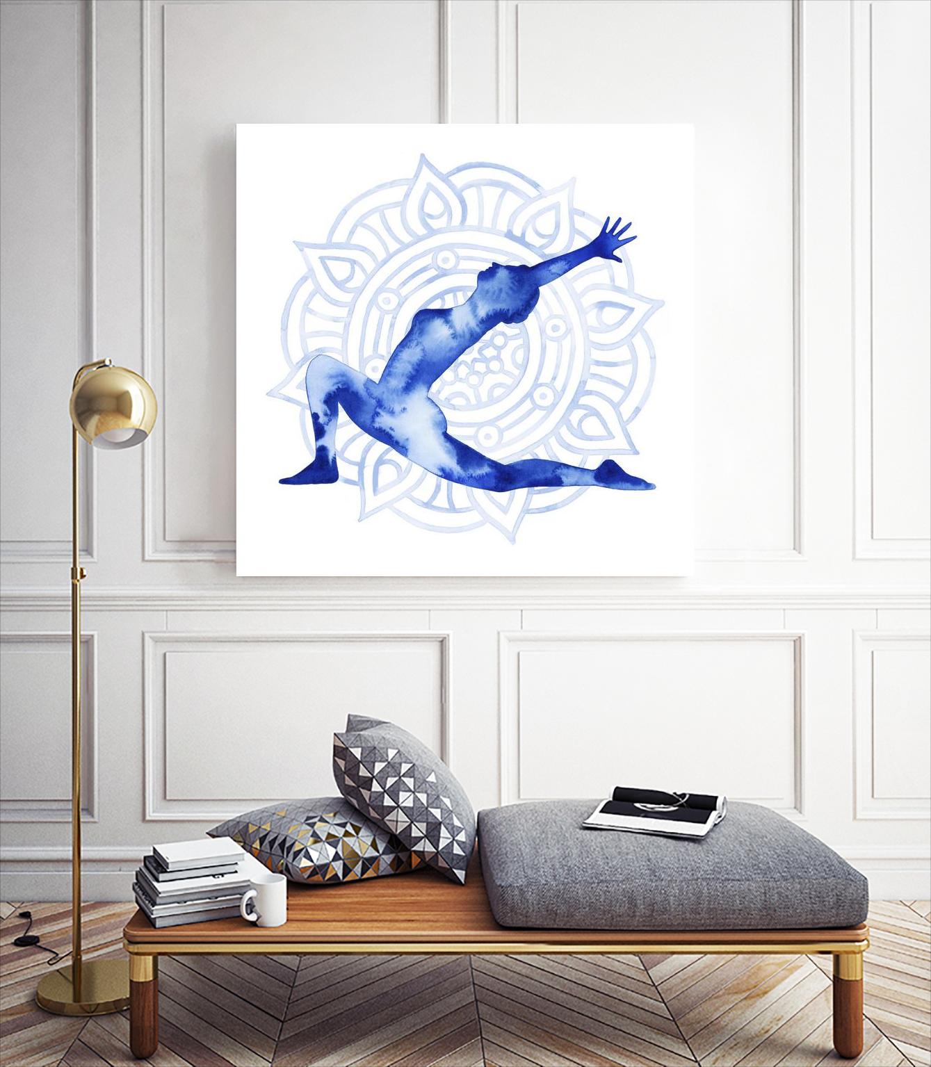 Yoga Flow II by Grace Popp on GIANT ART - blue leisure