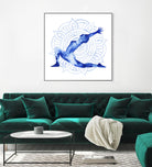 Yoga Flow II by Grace Popp on GIANT ART - blue leisure