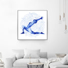 Yoga Flow II by Grace Popp on GIANT ART - blue leisure