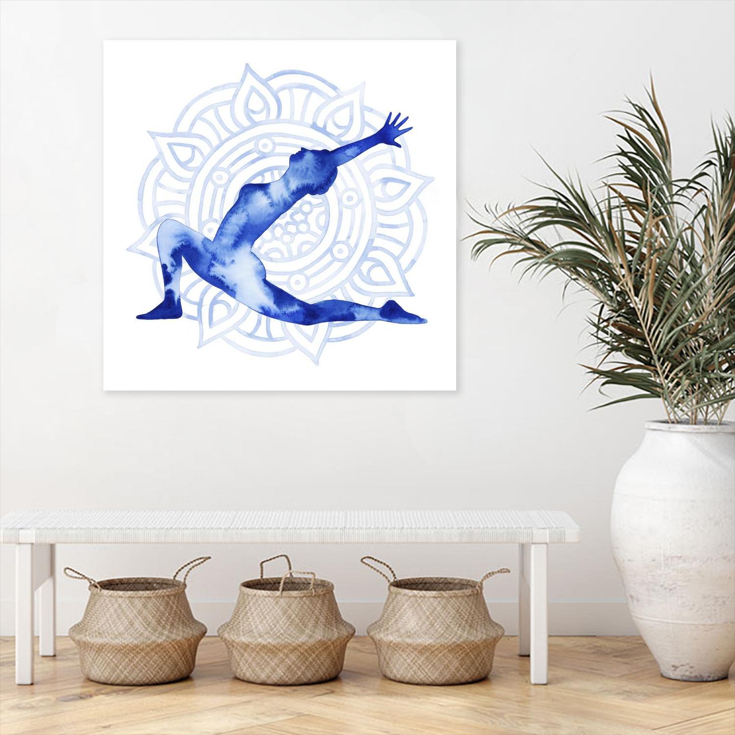 Yoga Flow II by Grace Popp on GIANT ART - blue leisure