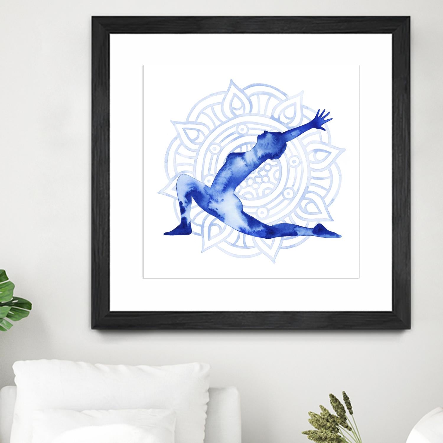 Yoga Flow II by Grace Popp on GIANT ART - blue leisure