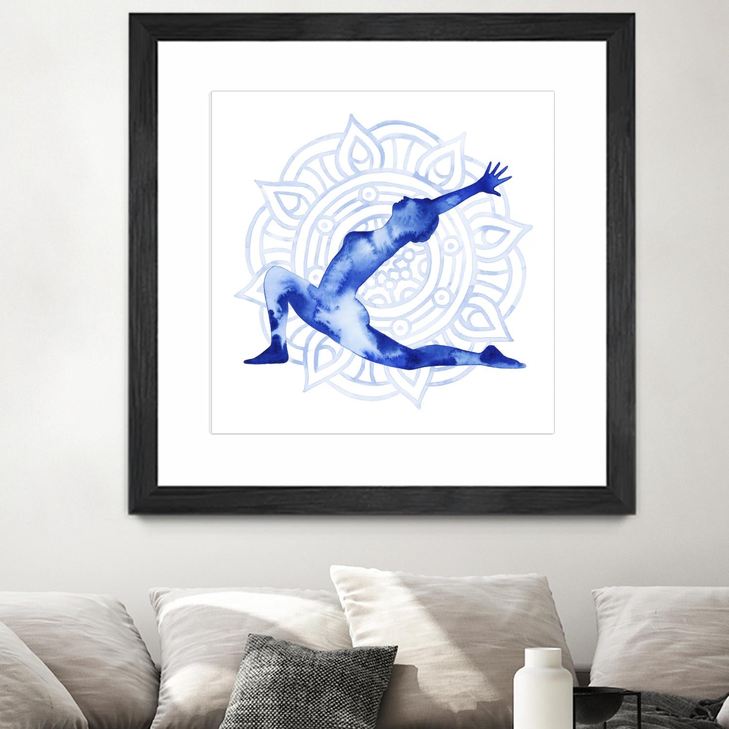 Yoga Flow II by Grace Popp on GIANT ART - blue leisure