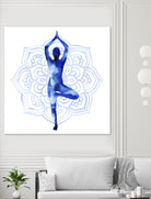 Yoga Flow III by Grace Popp on GIANT ART - blue leisure
