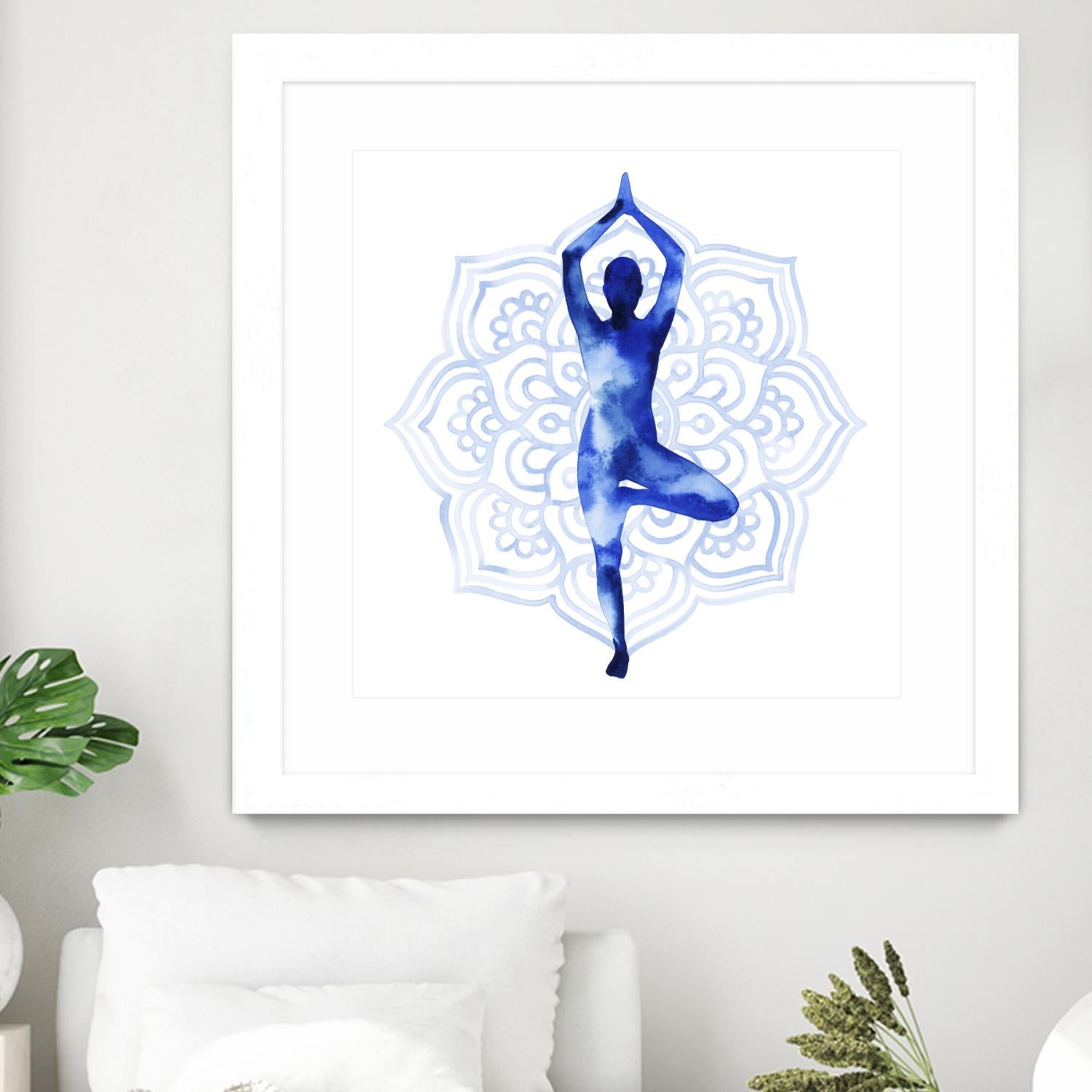 Yoga Flow III by Grace Popp on GIANT ART - blue leisure
