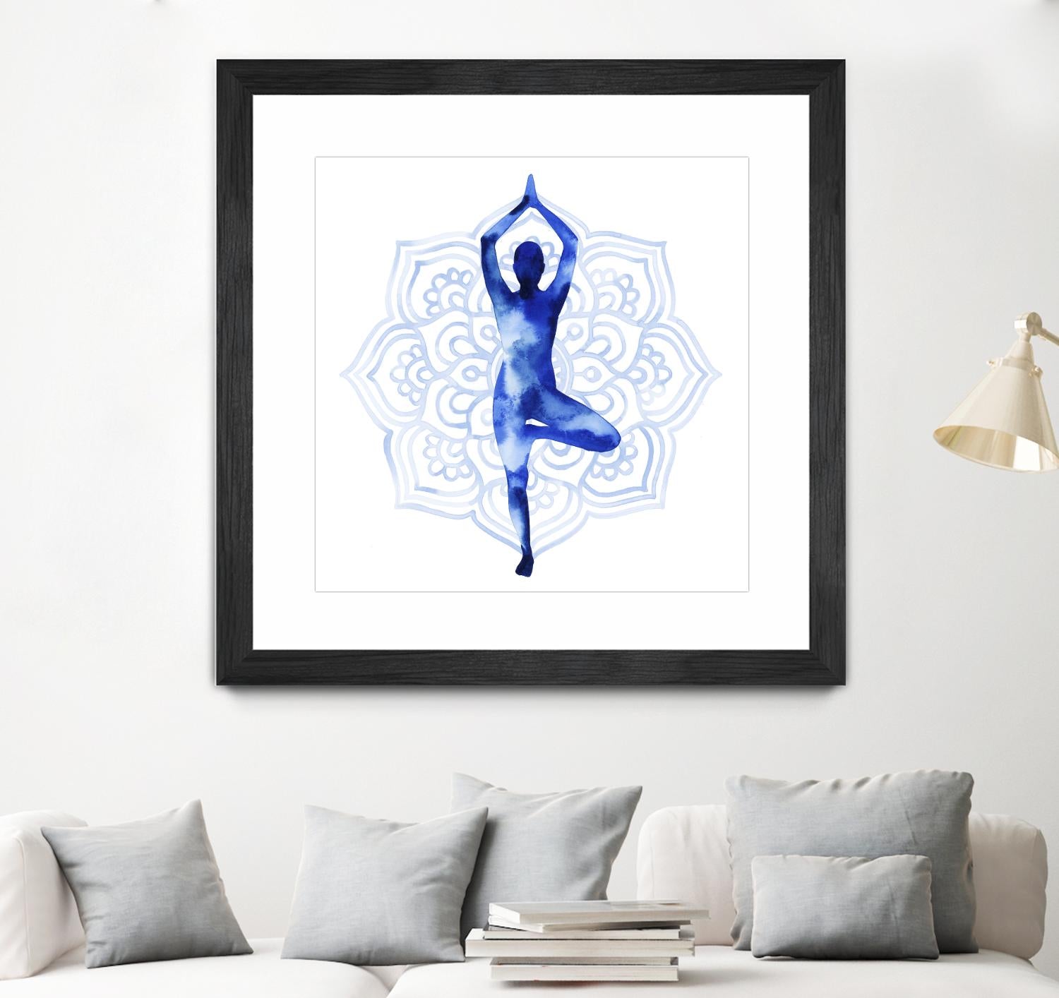 Yoga Flow III by Grace Popp on GIANT ART - blue leisure