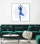 Yoga Flow III by Grace Popp on GIANT ART - blue leisure