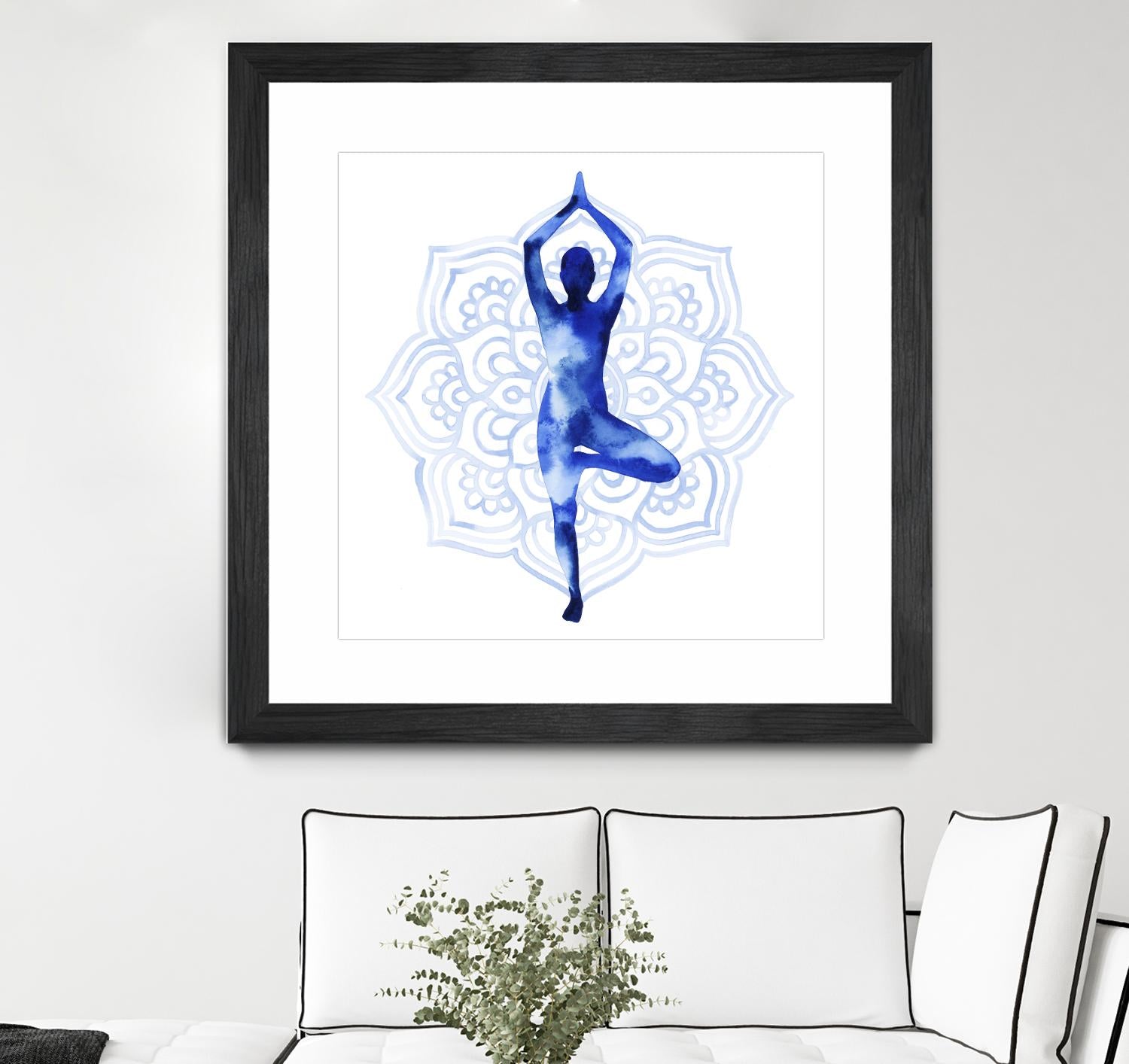 Yoga Flow III by Grace Popp on GIANT ART - blue leisure