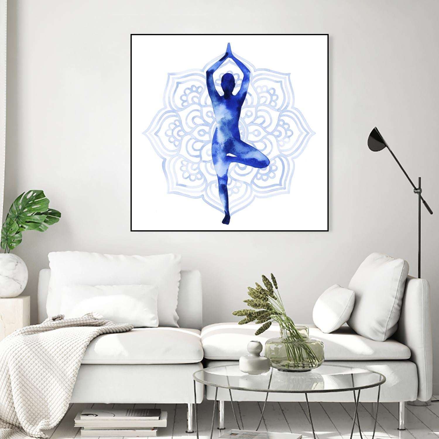 Yoga Flow III by Grace Popp on GIANT ART - blue leisure