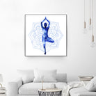 Yoga Flow III by Grace Popp on GIANT ART - blue leisure