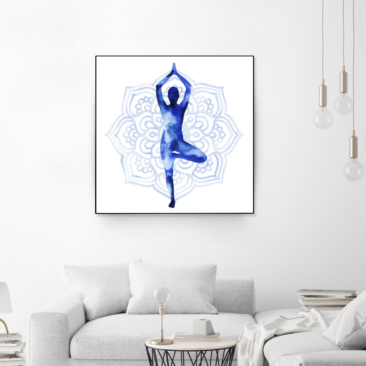 Yoga Flow III by Grace Popp on GIANT ART - blue leisure