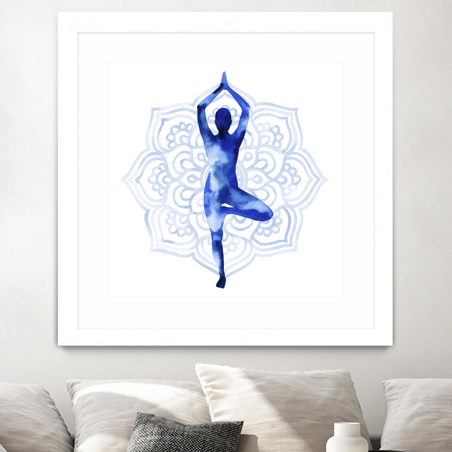 Yoga Flow III by Grace Popp on GIANT ART - blue leisure