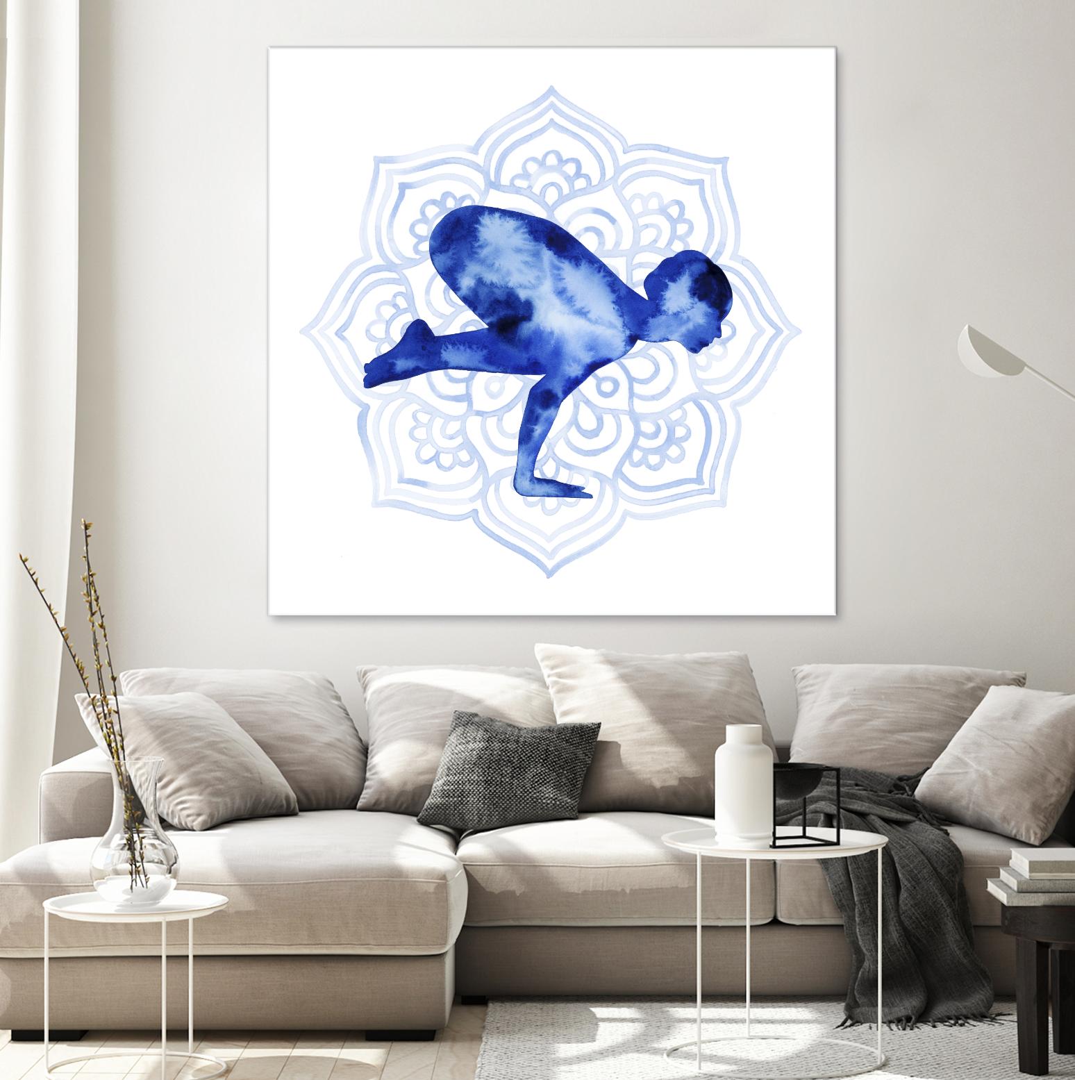 Yoga Flow IV by Grace Popp on GIANT ART - blue leisure