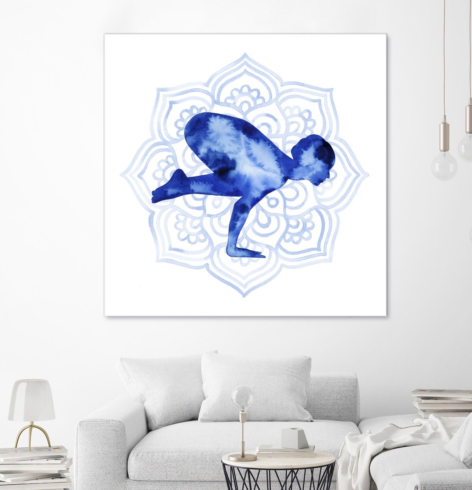Yoga Flow IV by Grace Popp on GIANT ART - blue leisure
