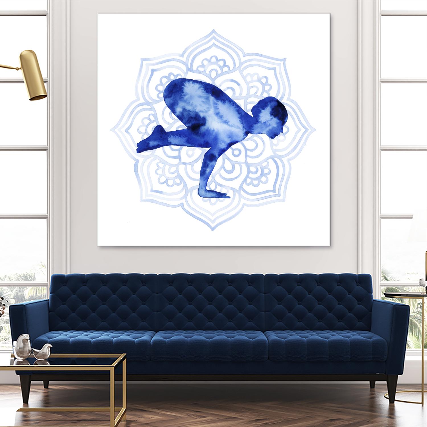 Yoga Flow IV by Grace Popp on GIANT ART - blue leisure