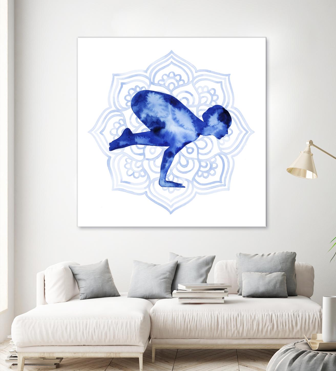 Yoga Flow IV by Grace Popp on GIANT ART - blue leisure