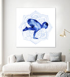 Yoga Flow IV by Grace Popp on GIANT ART - blue leisure