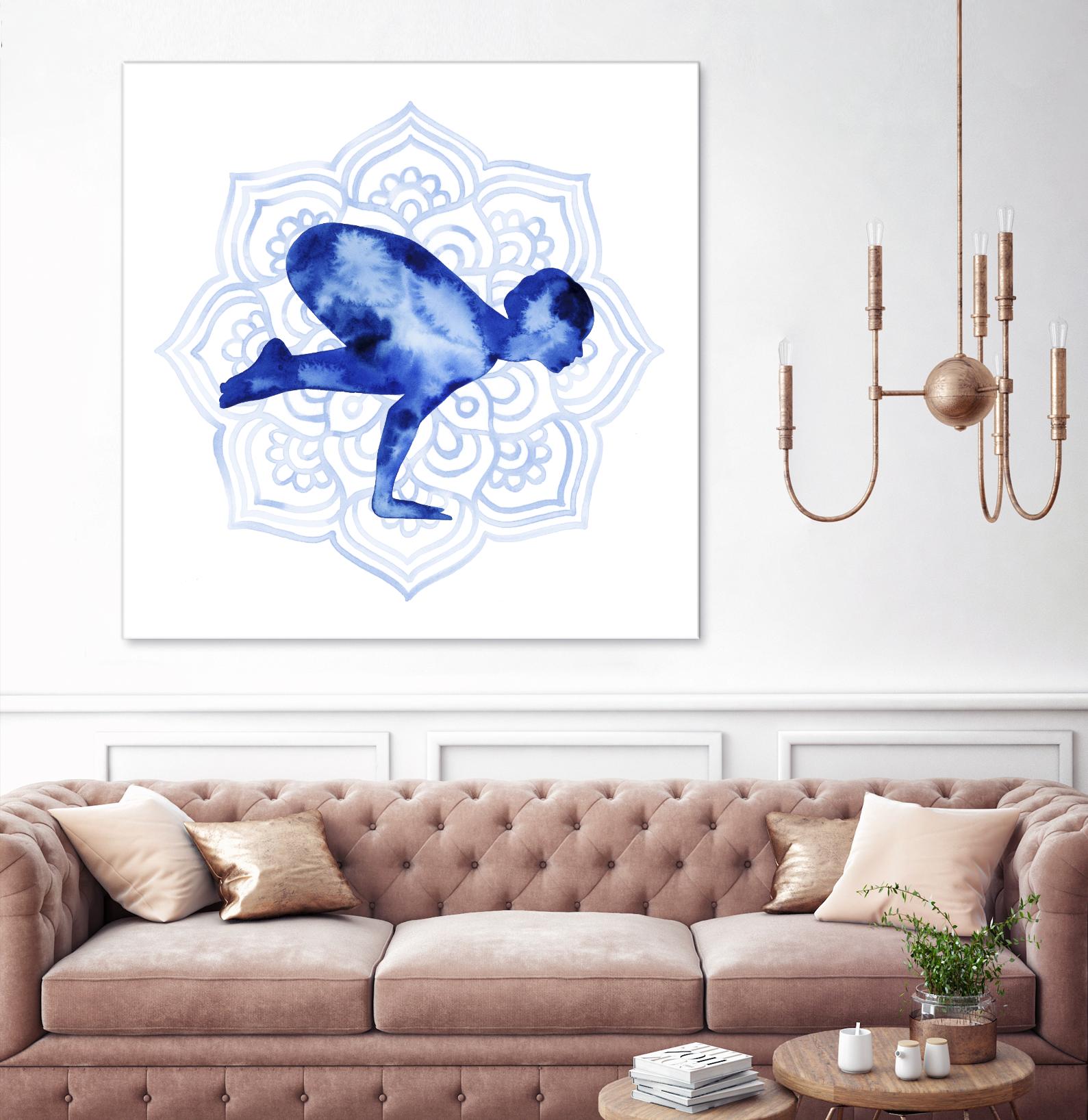 Yoga Flow IV by Grace Popp on GIANT ART - blue leisure