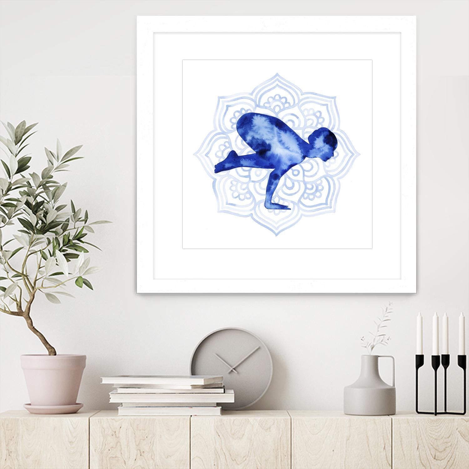 Yoga Flow IV by Grace Popp on GIANT ART - blue leisure