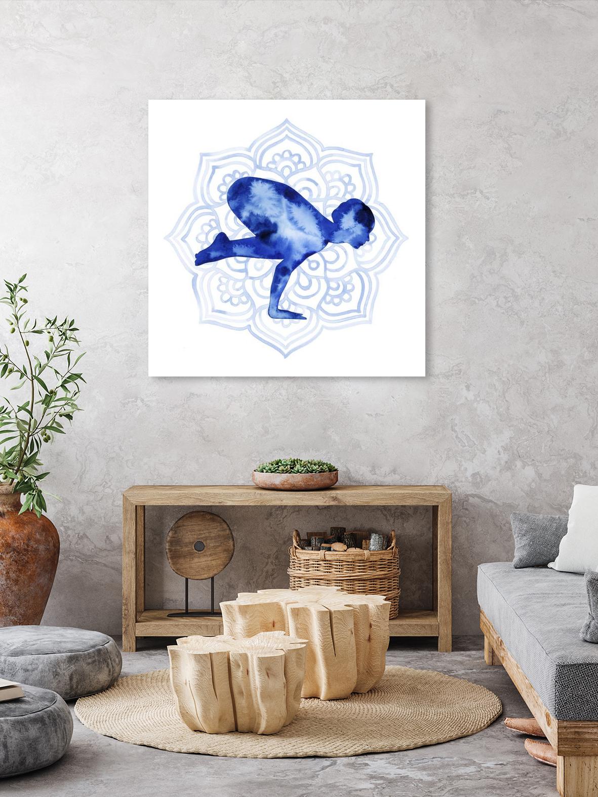 Yoga Flow IV by Grace Popp on GIANT ART - blue leisure