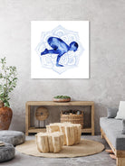 Yoga Flow IV by Grace Popp on GIANT ART - blue leisure