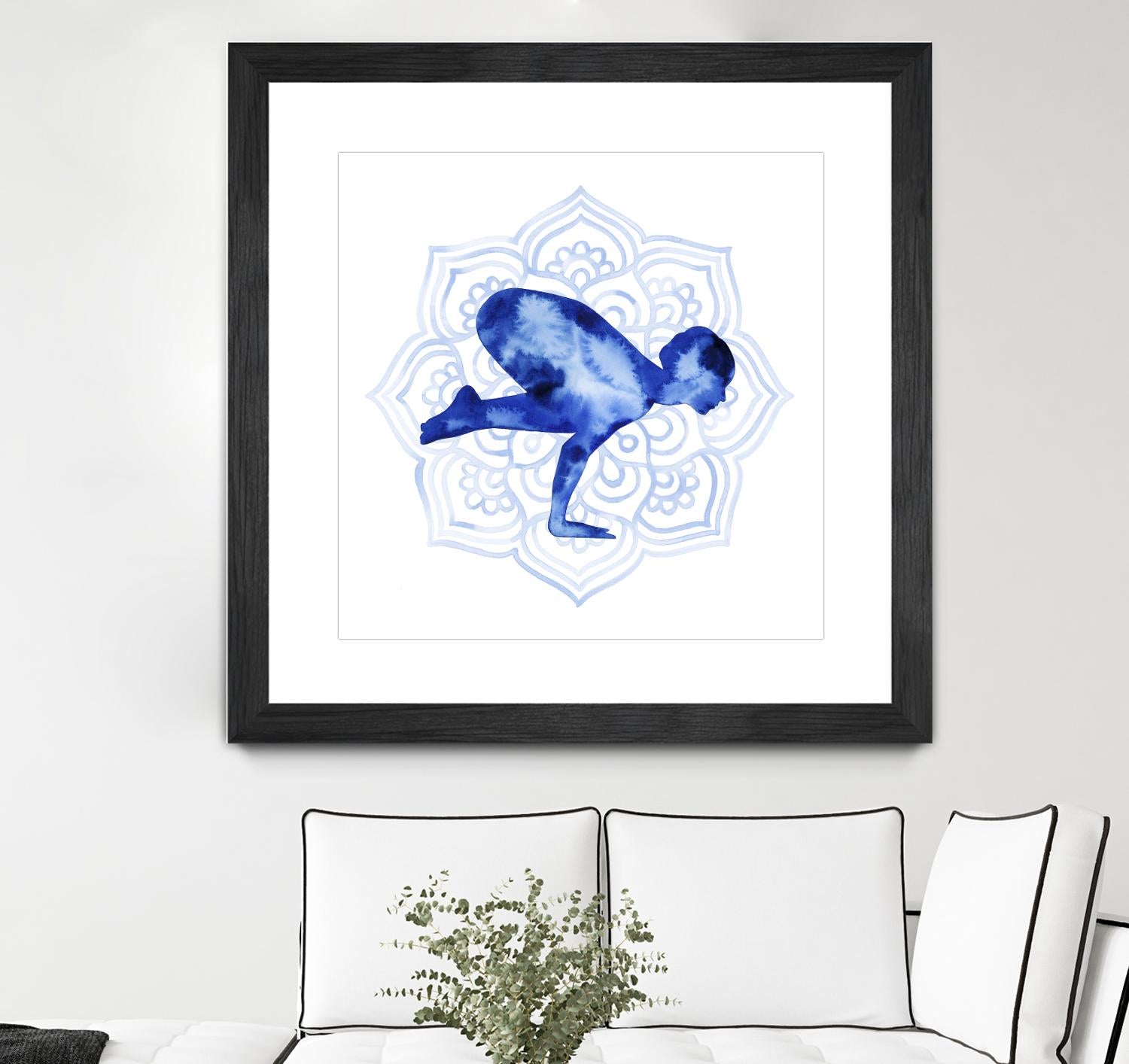 Yoga Flow IV by Grace Popp on GIANT ART - blue leisure