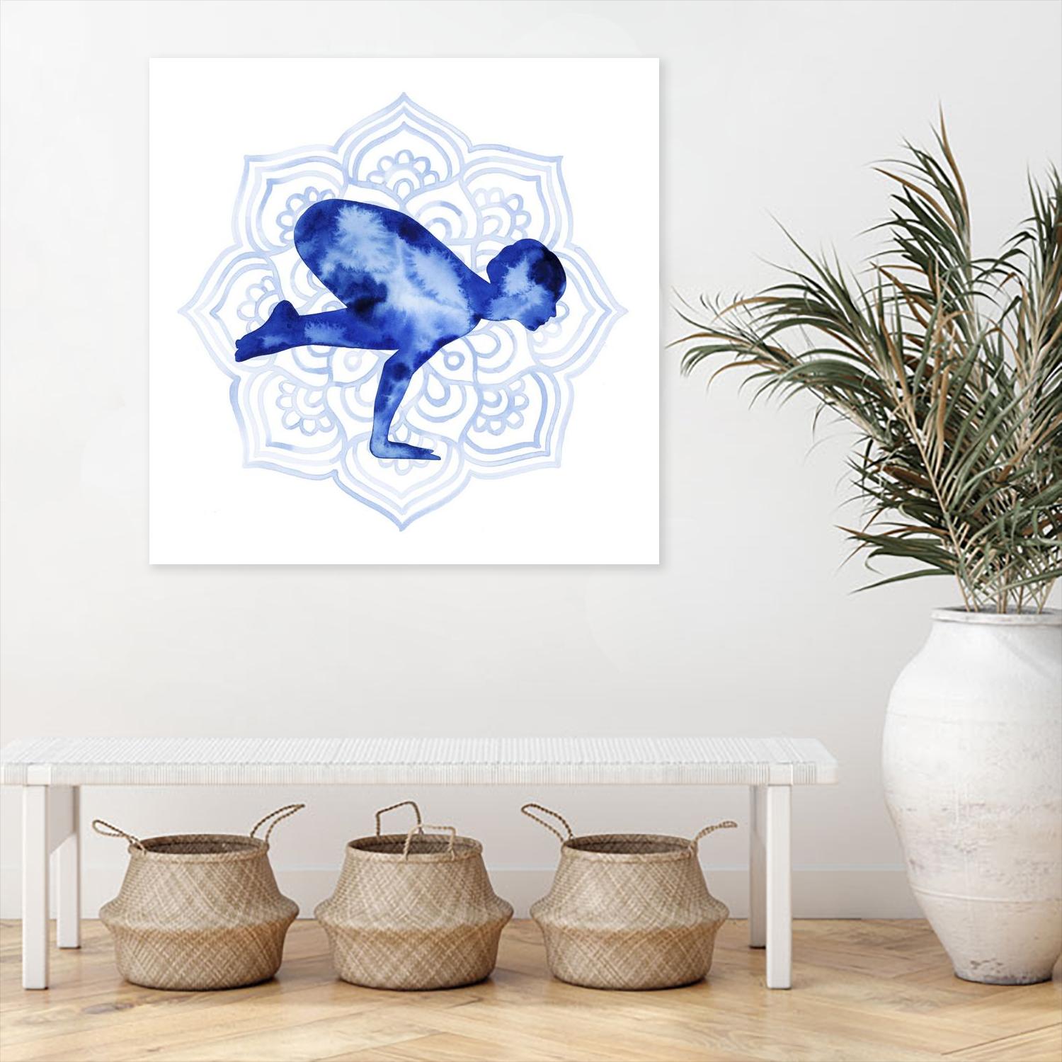 Yoga Flow IV by Grace Popp on GIANT ART - blue leisure