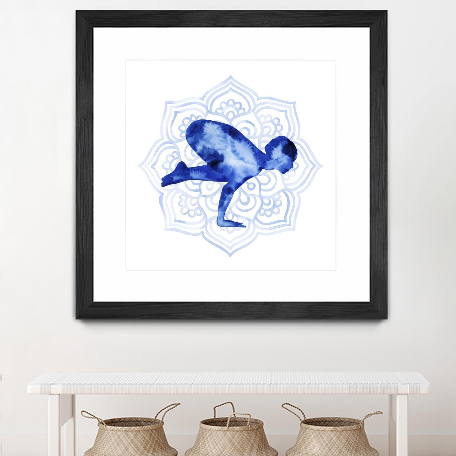 Yoga Flow IV by Grace Popp on GIANT ART - blue leisure