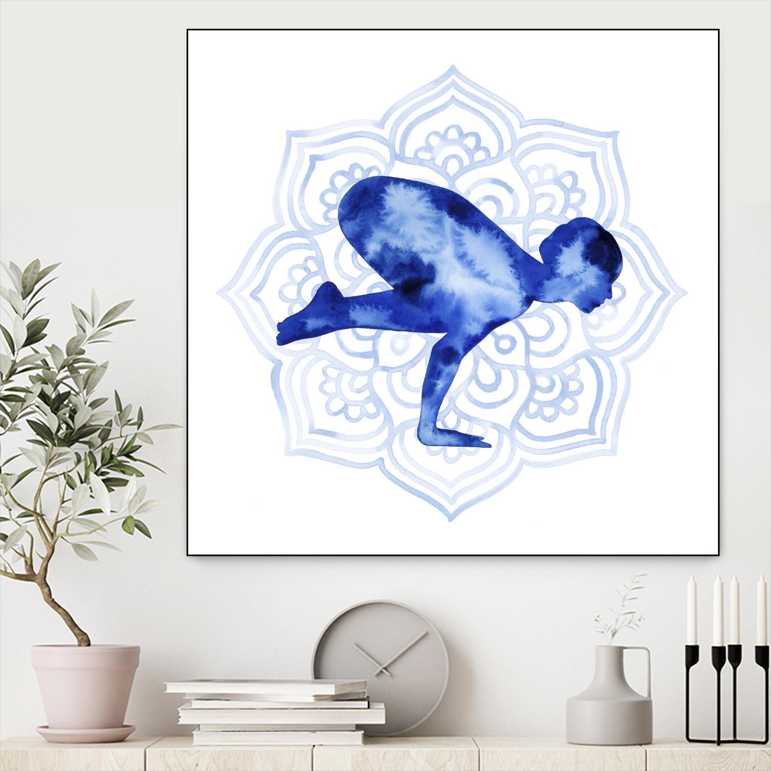 Yoga Flow IV by Grace Popp on GIANT ART - blue leisure