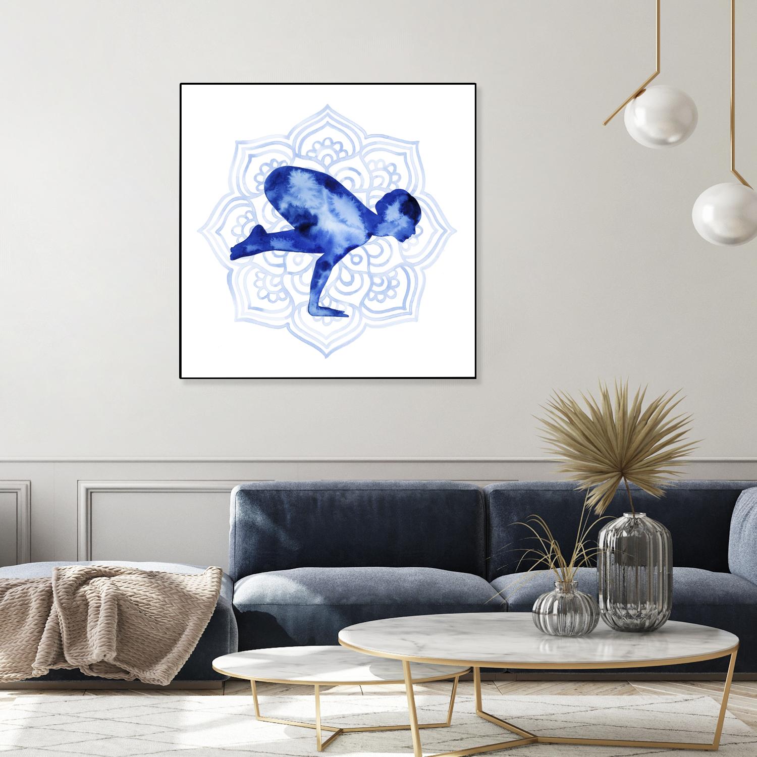 Yoga Flow IV by Grace Popp on GIANT ART - blue leisure