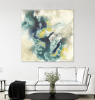 Citron Satellites II by Jennifer Goldberger on GIANT ART - green abstract