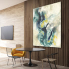 Citron Satellites II by Jennifer Goldberger on GIANT ART - green abstract