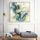 Citron Satellites II by Jennifer Goldberger on GIANT ART - green abstract