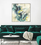 Citron Satellites II by Jennifer Goldberger on GIANT ART - green abstract