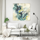 Citron Satellites II by Jennifer Goldberger on GIANT ART - green abstract