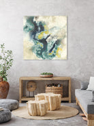 Citron Satellites II by Jennifer Goldberger on GIANT ART - green abstract