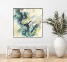 Citron Satellites II by Jennifer Goldberger on GIANT ART - green abstract